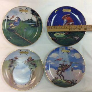 Gary Patterson Collector Plates Danbury The Joys of Golf Vintage Set of 4 3