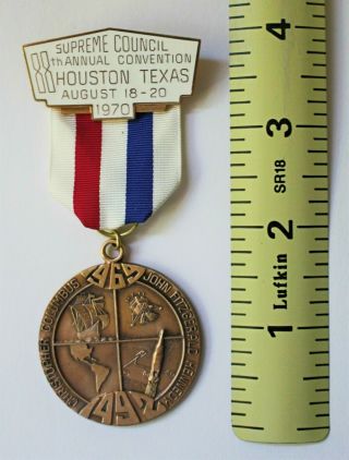 RARE KNIGHTS OF COLUMBUS 88TH ANNUAL CONVENTION SUPREME COUNCIL MEDAL - HOUSTON 3