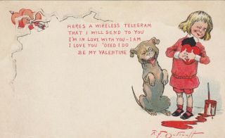 R.  F.  Outcault: Buster Brown & Dog,  Valentine,  1901 - 07 ; Tuck