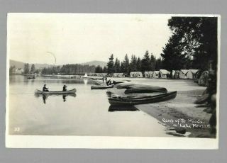 Pk43490:real Photo Postcard - Camp Of The Woods,  Lake Pleasant,  Speculator,  York