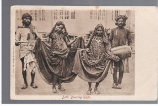 Postcard India Ethnic Dancing Girls Of Delhi