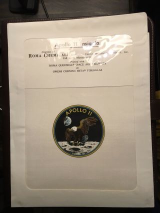 Apollo 11 Official Beta Cloth Patch Nasa - Still In Env