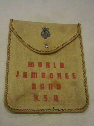 Rare 1951 Bsa 7th World Jamboree Usa Region 6 Jamboree Band Musician Belt Pouch