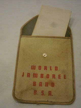 Rare 1951 BSA 7th World Jamboree USA Region 6 Jamboree Band Musician Belt Pouch 4