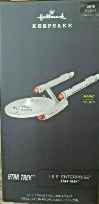 Sdcc 2019 Exclusive Hallmark Ornament Keepsake Star Trek I.  S.  S.  Enterprise