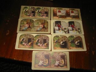 7 - Rare Awesome Antique Stereoscope Viewer Cards - Black Americana - Griffith