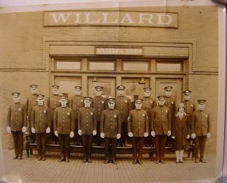 Vintage Railroad Police Photo - Willard Ohio - Chicago Junction - Station -