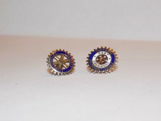10k Gold Rotary International Lapel Pins (2)