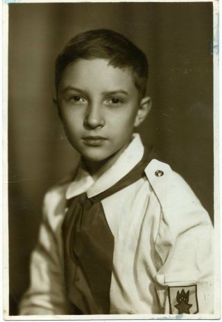 1960s 11 X 16.  5 Cm Pioneer School Boy Russian Vintage Photo