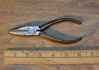 Old Tool,  Antique Pexto 63 - 6 Angled Jaw Pliers,  W/cutter,  6 ",  Cond.