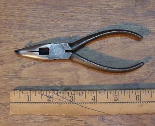 Old Tool,  Antique Pexto 63 - 6 Angled Jaw Pliers,  W/Cutter,  6 