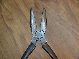 Old Tool,  Antique Pexto 63 - 6 Angled Jaw Pliers,  W/Cutter,  6 