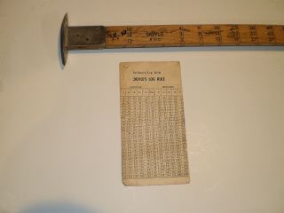 VINTAGE Doyle 15D Conway CLEVELAND LOG Rule LOGGING LUMBER TALLY STICK TOOL 2