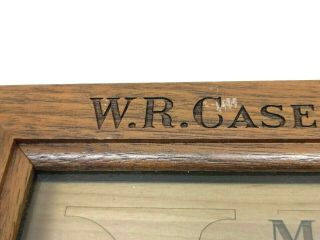 Rare W R Case XX Club Collectors 3 Knife Display Walnut & Oak Wall or Desk Flip 8