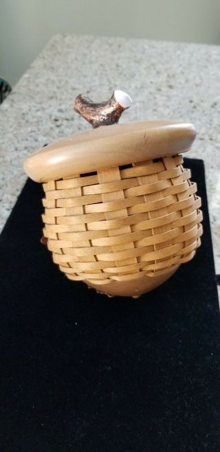 2008 Longaberger Collectors Club Acorn Basket With Stand