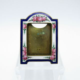 Antique Brass And Enamel Picture Photo Frame,  Czechoslovakian Miniature Frame