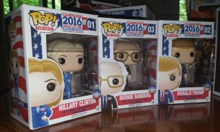 Funko Pop The Vote • Donald Trump • Bernie Sanders • Hillary Clinton (set Of 3)