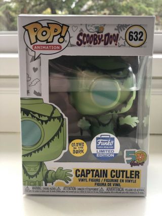 Funko Pop Scooby - Doo Captain Cutler - Glow In The Dark,  Shop Exclusive In Hand