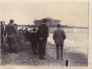 1910 Approx Gb B/w Photos X 10 / Sussex / Bognor? / Pier & Beach