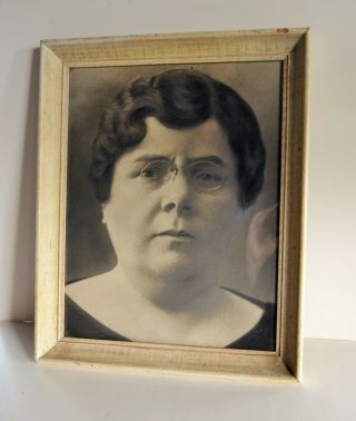 Early 20th Century Black & White Portrait Photograph,  Woman With Glasses