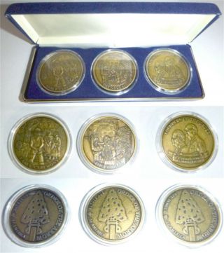 Bsa Boy Scouts Of America Order Of The Arrow 3 Coin Set In Case