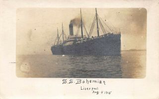 Ss Bohemian Liverpool Uk Wrecked At Sambro Nova Scotia Shp 431 Rppc Real Photo