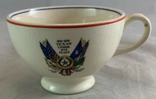1936 Texas Centennial Dallas World Fair Pottery Coffee Cup & Saucer 6