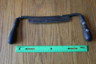 Spoke Shave Vintage No 8 Draw Knife Wooden Handles Wood Plane Scrapper Tool