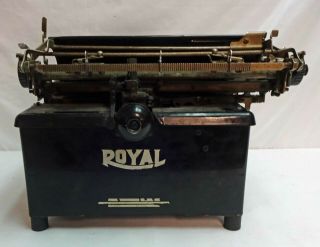 Antique Royal Typewriter with Glass Panels PARTS/REPAIR 5