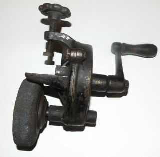 Grinding Wheel Antique Hand Crank Luther No.  4 Tool Grinder