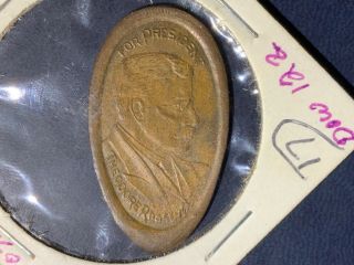 1904 Theodore Roosevelt For President Elongated 1904 Indian Cent