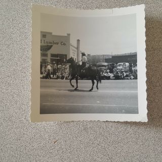 Vintage Photo Woman On A Horse In Parade