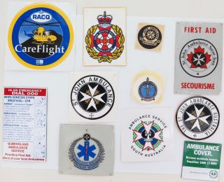 Vintage Ambulance Decals,  Sticker & Fridge Magnets.