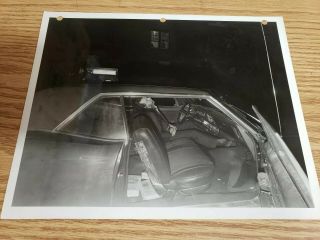 Nypd Crime Photo 50s B&w Dead Man In Car Night Graphic 10 " X8 " Mob Hit