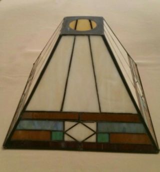 Tiffany Style Arts And Crafts Stained Glass Lamp Shade - 9 1/2”w X 7”h