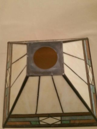 Tiffany Style Arts and Crafts Stained Glass Lamp Shade - 9 1/2”W x 7”H 5