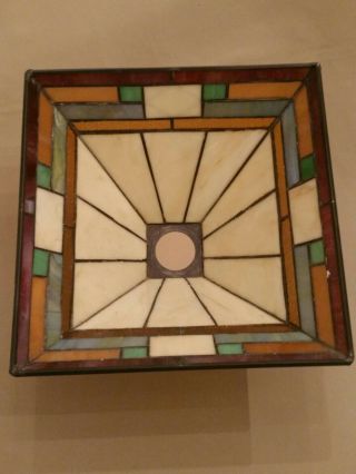 Tiffany Style Arts and Crafts Stained Glass Lamp Shade - 9 1/2”W x 7”H 6