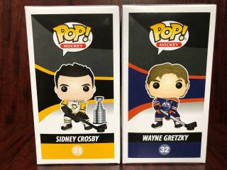 Funko Pop NHL Crosby 32 & Gretzky 32 W/Stanley Cups Chase Editions 5