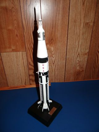 NASA Saturn 1B Apollo Rocket With Capsule Model Desk Display 1/144 3