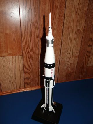 NASA Saturn 1B Apollo Rocket With Capsule Model Desk Display 1/144 4