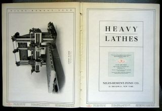 1911 Planers & Heavy Lathes Niles Bemont - Ponds 8 Pg Dill & Collinstrade Catalogs