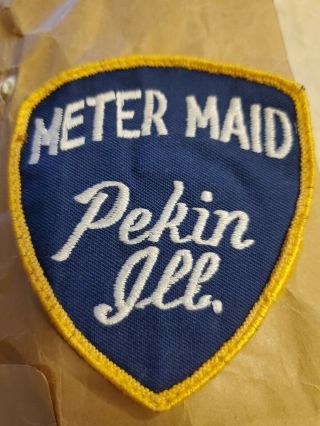 Pekin Illinois Meter Maid Patch Vintage Old Shoulder Patch