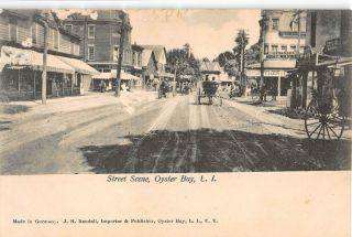 C.  1908 Stores Main? St.  Oyster Bay Li Ny Post Card