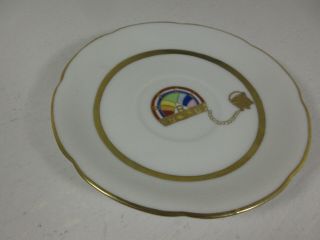 BFCL Rainbow Girls Masonic Vintage Teacup Cup Saucer Gold Plated CherryCo Chubu 2