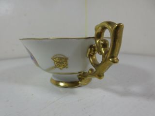 BFCL Rainbow Girls Masonic Vintage Teacup Cup Saucer Gold Plated CherryCo Chubu 5