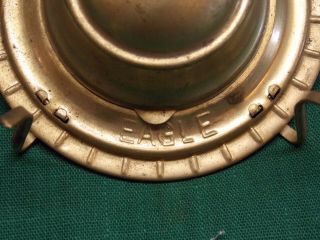 Eagle 2 oil kerosene lamp burner P&A Mfg knob.  Vintage? Brass toned tin. 2
