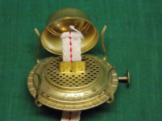 Eagle 2 oil kerosene lamp burner P&A Mfg knob.  Vintage? Brass toned tin. 3