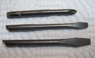 3 Vintage Bits For Stanley/yankee 130a - 30a Screwdriver,  Phillips & Straight