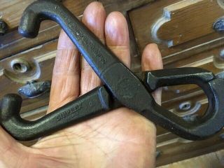 Vintage Slimplex Track Hanger Hoist Hook Chrome Nickel Forging Tool Shop Lift