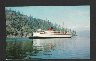 Vintage M.  V Kahloke Black Ball Ship Color Postcard (1957)